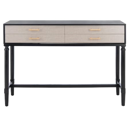 Safavieh Estella 4 Drawer Console Table, Black CNS5732B